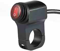 Interruttore Impermeabile Per Moto - Controllo Fari Manubrio Con Pulsante Singolo In Acciaio, 22mm, Per ATV E Moto - Foto 3
