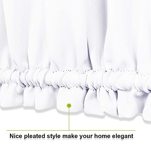 Pony Dance French Door Curtain - Heavy-Duty Solid Rod Pocket Light Filtering Window Treatment For Sliding Glass French Door With Adjustable Tieback, 25 X 72-Inch, Pure White, 1 Piece #TOP5