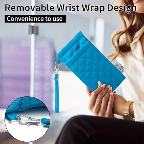 Face Shadow Double Glasses Case Soft Eyeglass Case For Women Men Squeeze Top Sunglasses Case With Cleaning Cloth