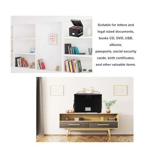 Boîte à documents ignifuge étanche et coffre de rangement pour clé USB
