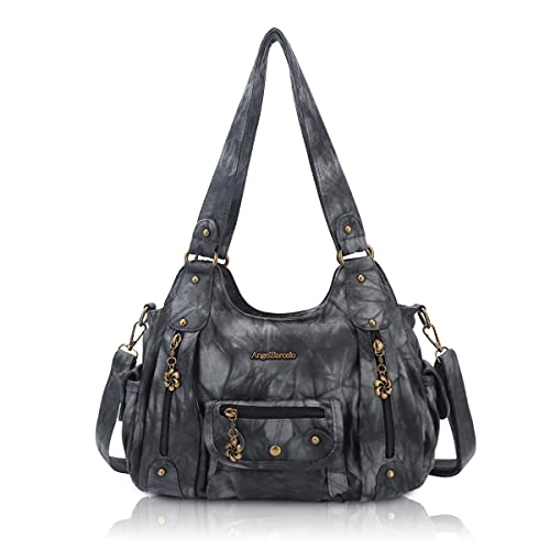 Grand sac à main femme hobo Angel Barcelo Kl7202 multipoche