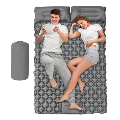 Dopsyesn Matelas Gonflable de Voyage,Tapis de Sommeil Imperméable pour 2 Personnes | Matelas Pliable pour Randonnée Rando Camping Pique-Nique Escalade