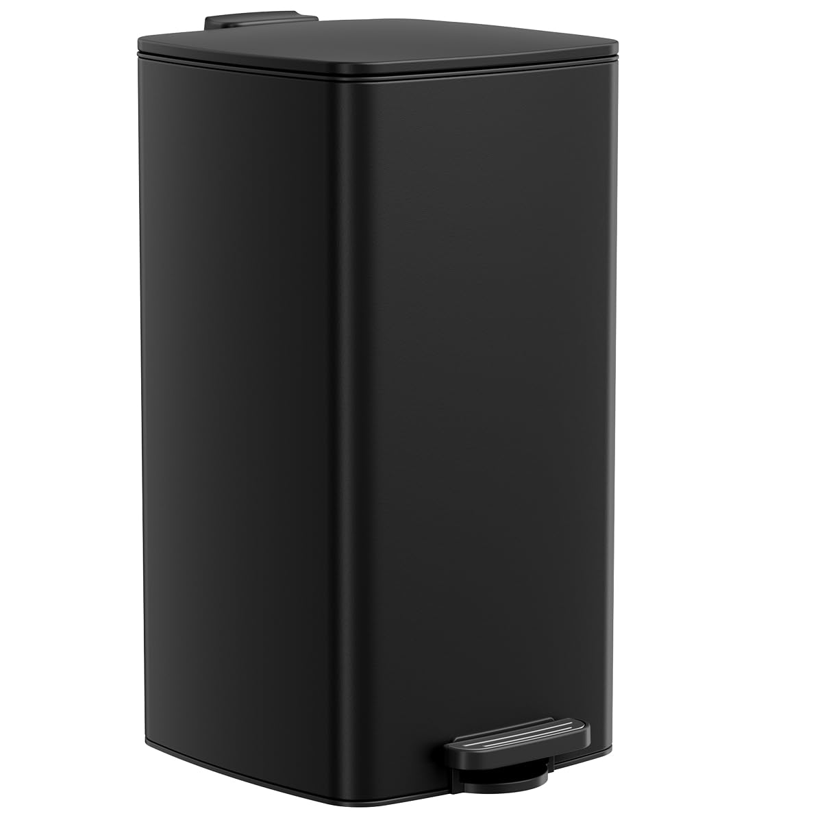 Clevich 30L Kitchen Bin, Slim Square Trash Can, Waste Bins w/Soft-Close Lid