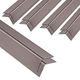 Baudelun 10 Pack Stair and Window Sill Nosing Protectors Aluminum Tread Plate,Stair Edge Protector,48' Long,Brown