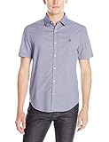 Original Penguin Men's Short Sleeve Micro Print Button Down Shirt