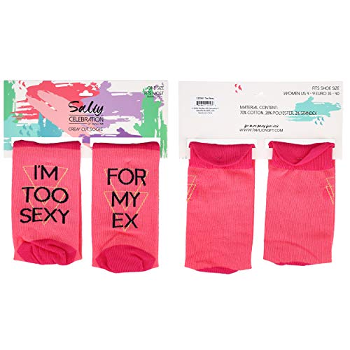 Pavilion-Gift-Company-Im-Too-Sexy-for-My-Ex-Pink-Gold-Funny-Divorce-Womens-Socks-One-Size-Fits-Most - DumpADate.com