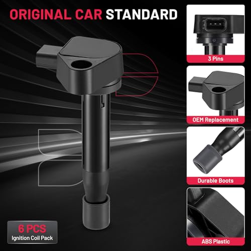 BDFHYK Ignition Coil Pack UF242 Compatible with Honda Accord 2000-2007 Odyssey 1999-2007 Acura TL RL CL 1999-2008 Honda Oem Ignition Coil Acura Coil Pack V6 3.0L 3.2L Coil for C-511 Set of 6 by BDFHYK - Image 5