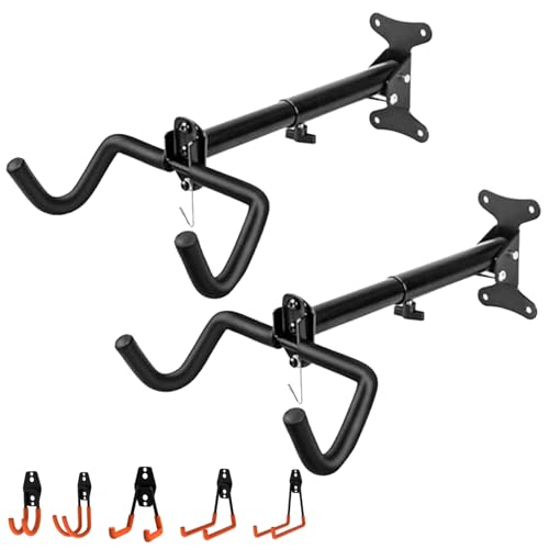 CZMYCBG Soporte de Pared para Ciclismo, Soporte de Pared para Bicicletas, Gancho Horizontal para Bicicletas, para Bicicletas de Montaña y Carretera(2pcs)