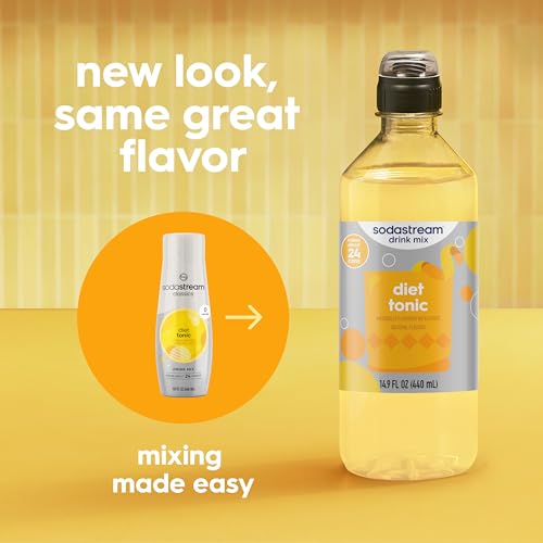 Image of Sodastream Diet Tonic New Pour Bottle, 14.9 FL Oz (Pack of 4)