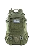 Jueachy Militär-Rucksack, wasserdicht, multifunktional, Armee-Rucksack für Damen und Herren, 30 l, 45 l, großes Fassungsvermögen, für Trekking, Wandern, Reisen, Camping, Bergsteigen, Armeegrün, 30 l