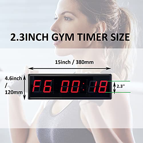 Led Digital Countdown Wall Clock Fitness Timer Stopwatch For Gym (2.3Inch Digital High) #TOP1