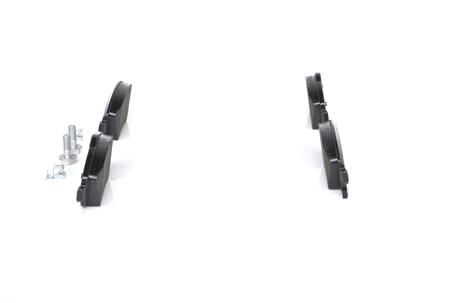 Bosch BP281 - Pastiglie Freni Auto, Delantero - Calidad Bosch - Reducción de Ruido y Polvo - Certificación ECE-R90 - Sin Cobre - 1 Juego de 4 Pastillas - Con Accesorios | Bosch Calidad: reducción de ruido y polvo, certificado ECE-R90, sin cobre