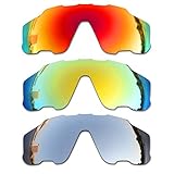Adecuado: Oakley Jawbreaker. SOODASE Para Oakley Jawbreaker Gafas de sol Rojo/Dorado/Plata Lentes de repuesto polarizadas