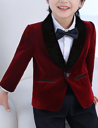 Velvet Blazer Boys Slim Fit Formal Jacket Shawl Collar One Button Cocktail Evening3