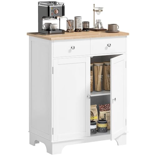 HOMCOM Sideboard Buffet Cabinet Solid Wood...