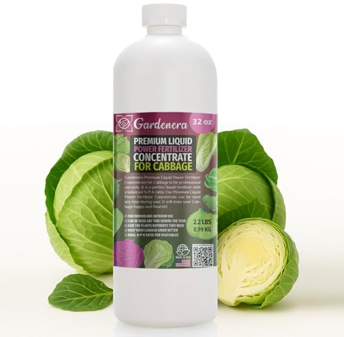 Liquid Power Cabbage Fertilizer - Premium Liquid Plant Food for Cabbage - Fast-Acting Concentrate...