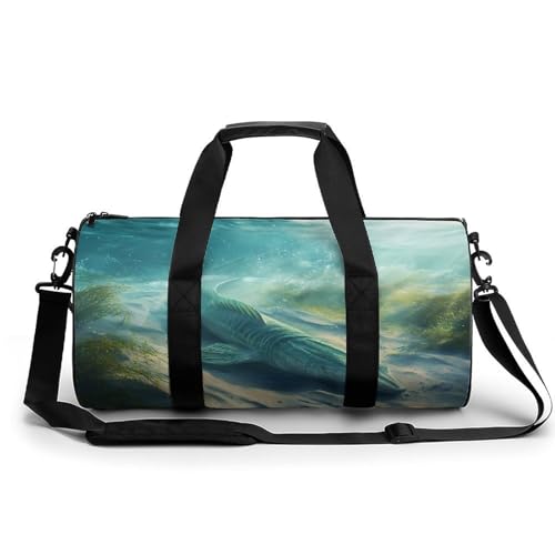 Sturgeon Fish Sports Gym Bag Travel Duffel Workout Bag with Adjustable Strap