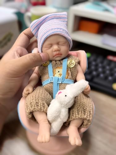 Muñeca Recién Nacido de Silicona 7 Pulgadas Realista miniatura 6