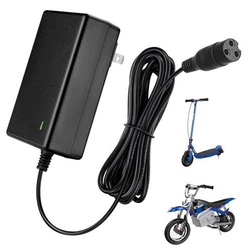 24V Electric Scooter Razor Charger for Razor MX350 Dirt Bike MX400 Dirt Rocket PR200, E100 E200 E300 E500 Dirt Quad Pocket Mod Sports Mod Motorcycle 24V 2000mA Razor Charger