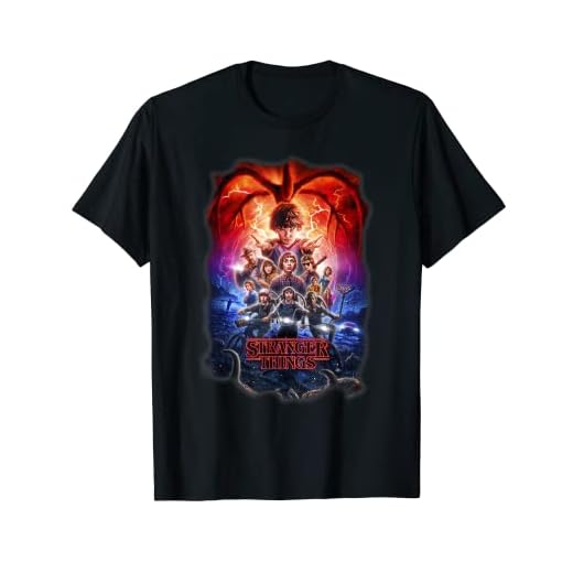 Stranger Things Group Shot Poster Fade Camiseta