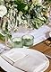HofferRuffer Teelichthalter, 12 Stück, Glas-Teelichthalter für Abendessen, Hochzeit, Party, Weihnachten, Wohnzimmer, Geschenke,Grün