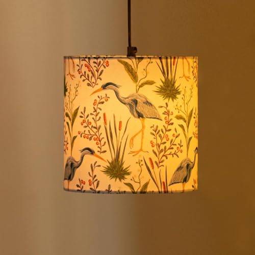 Image of ExclusiveLane 'Ostrich' Pendant Hanging Lights for Living Room (Set of 2, 8.1 Inch, Cotton Cloth Wrapped Over Polyvinyl) |Pendant Lights for Ceiling Lights for Living Room Hanging Lamps for Bedroom