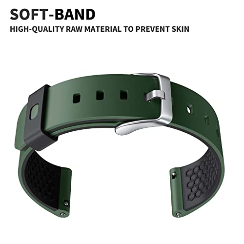 FunBand Compatible with Galaxy Watch5 40mm 44mm /Galaxy Watch5 Pro 45mm Galaxy Watch 4 40mm /44mm,20mm Printed Soft Silicone Classic Bracelet Replacement Band fit for Watch 4 Classic 42mm / 46mm - Image 2