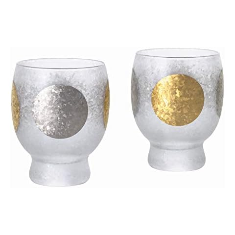 Aderia S-6310 Sake Pot, Japanese Sake Glass, Sun, Pair Set, 5.7 fl oz (145 ml), Premium Nippon Taste/Salmon Glasses, Made in Japan, Gift Box Cover