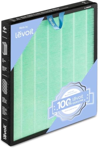Image of LEVOIT Genuine Vital 100S-P Air Purifier Toxin Absorber Replacement Filter, Supports HEPA Sleep Mode, HighEfficiency Activated Carbon for Removal of Odor, Pollen, Vital 100S-RF-TX, Green (Pack of 10)
