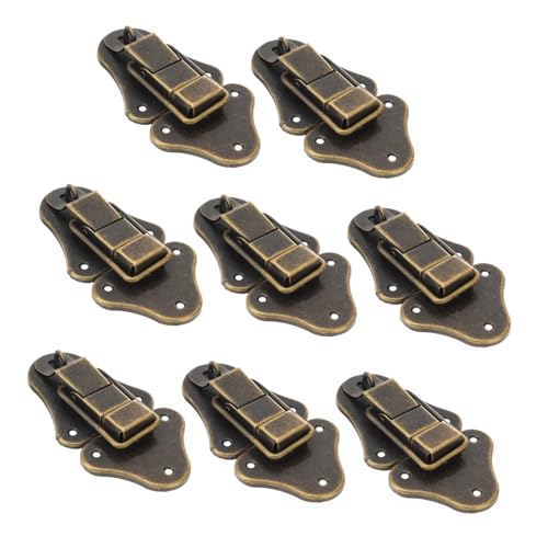 VILLCASE 8個 トグルハスプラッチ 錆びにくい鉄製 アンティーク調 収納ボックス 木製 鉄製ケース用 簡単取り付け レトロ装飾用