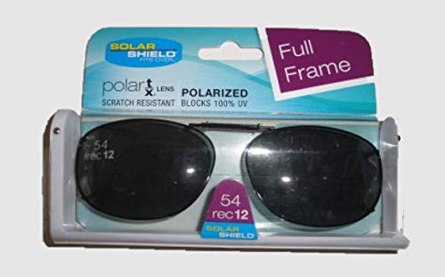 Solar Shield 54Rec12 full frame Gray lens Polarized Clip On Sunglasses by Solar Shield