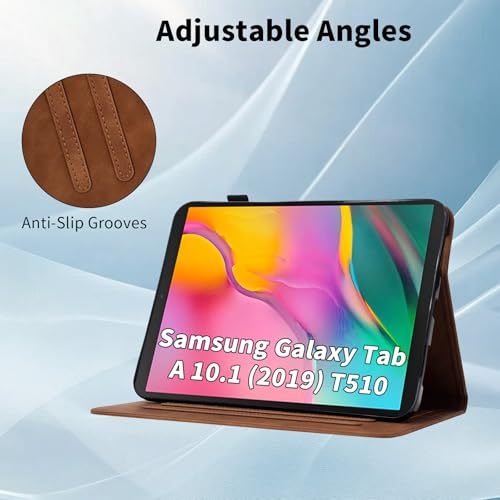Protection Samsung Tab A 10.1 2019 en cuir PU rigide gaufré