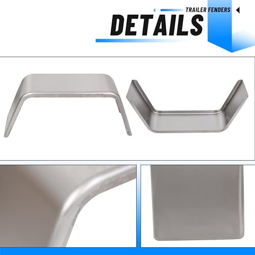 Image of ECOTRIC Square Alloy Steel Trailer Fenders For 14 inch-16 Wheels