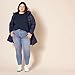 Amazon Essentials Women's Soft Fisherman Cable Long-Sleeve Crewneck Sweater (Available in Plus Size), Navy, Large