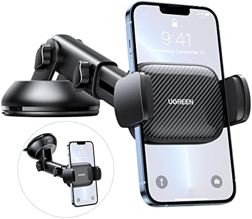 UGREEN Handyhalterung Saugnapf 360° Kfz Handy Halterung 2 in 1 | Hervorragende Saugleistung, Bequeme Navigation Während der Fahrt, Vielseitige Einstellbarkeit, Fester Halt