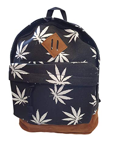 Unisex Fashion Student mittelgroß oder Mini Ganja Gras Marihuana Cannabis Drogen Rucksack - von fett-catz-kopie-catz - klein Ganja Rucksack, Medium,