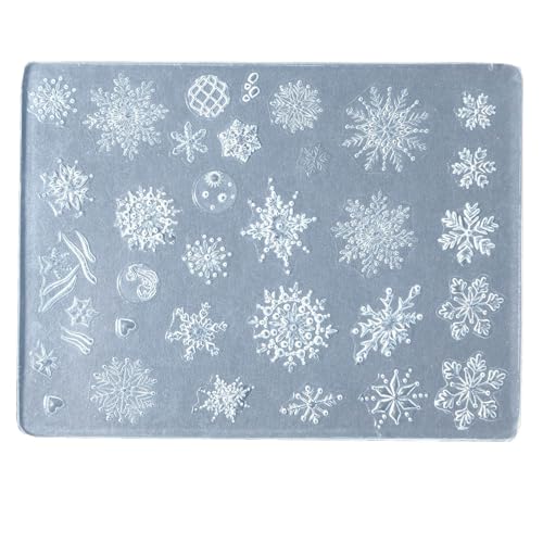 Ankexin Epoxy Silicone Mold,Nail Art Silicone Mold Beautiful 3D Nail Casting Molds Embossed Nail Stencils Sculpture Mould Decorations for Manicurist(Style C79)