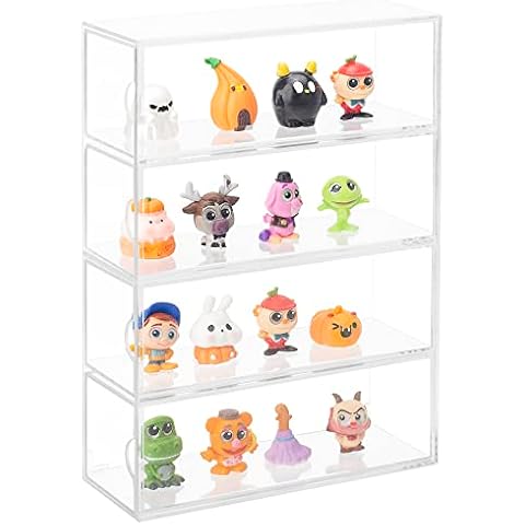 JOYMOMO Acrylic Display Case 4 Layer Mini Action Storage Box Cabinet Organizer for Mini Toys(Mini Toys are Not Included) Cover