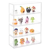 JOYMOMO Clear Display Case 4 Layer Mini Action Storage Box Cabinet Organizer for Mini Toys(Mini Toys are Not Included)