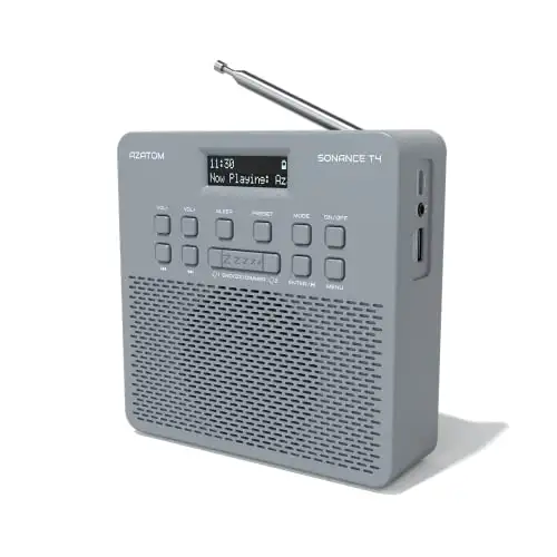 Logik L75Dab20 Portable Dab Fm Bluetooth Radio Silver Wood FOR SALE