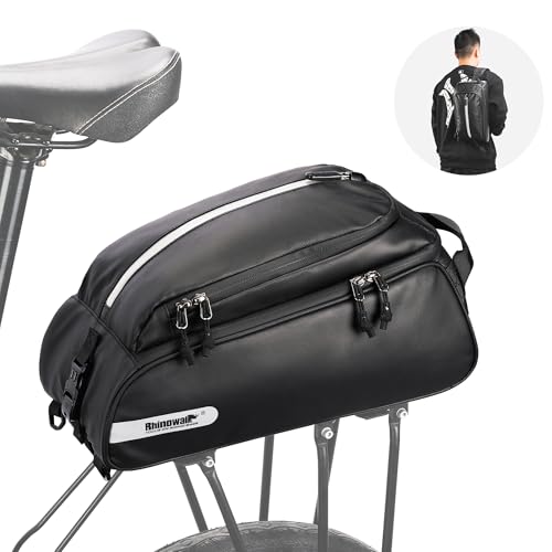 Kinpit Bike Trunk Bag Bike Pannier Bag Bike Rear Seat Bag Waterproof Bicycle Cargo Rack Saddle Bag Commuter Bag Shoulder Bag Laptop Pannier Rack Bicycle Bag