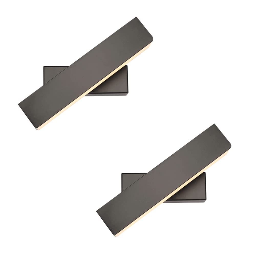 FYZDLAOR LED Wall Sconces Set of 2, Modern Wall Sconce 6W 3000K Warm White 6000K Daylight White Wall Sconce Lighting for Stairway Bedroom Hallway Bathroom Hotel
