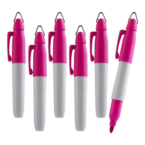 Image of TH Golf Mini Permanent Markers | Assorted Colours | Fine Point | 6 Count (Pink)