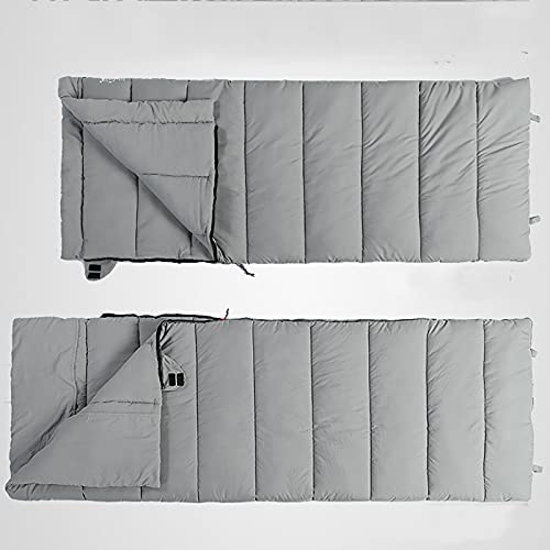 Comfortable Sleeping Bag, Cold-Proof Double Sleeping Bag, Adult Pair of Sleeping Bag, Outdoor Camping, Thickened Sleeping Bag, Indoor and Outdoor Activities (Colour: Grey, Size: 220 x 145 cm) - Image 7
