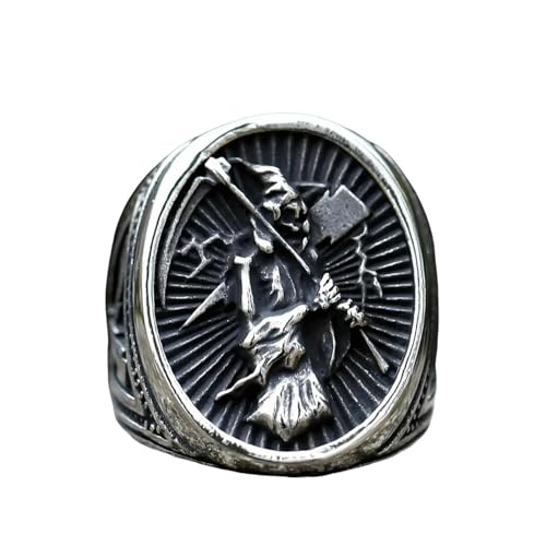 New Men's Rings Sickle Calvarium Skull Ring For Teens Punk Jewelry Gift Vintage