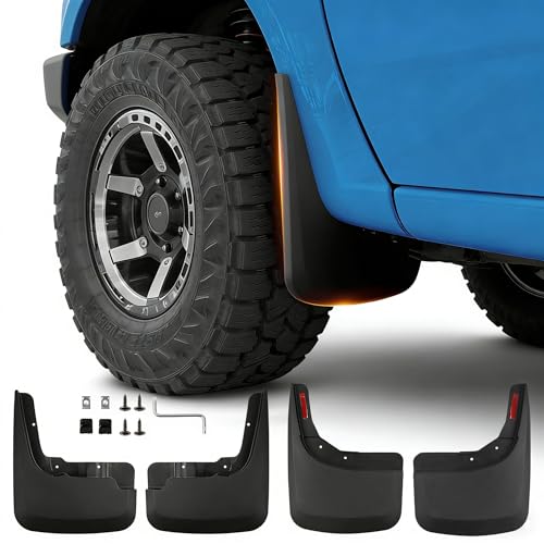 Sunsdrew Mud Flaps for 2019-2026 Chevrolet Silverado 1500 Accessories(Excludes ZR2, LT Trail Boss, Custom Trail Boss) - All Weather No-Drill Front&Rear 4PCS Silverado 1500 Mudguards Set with Hardware