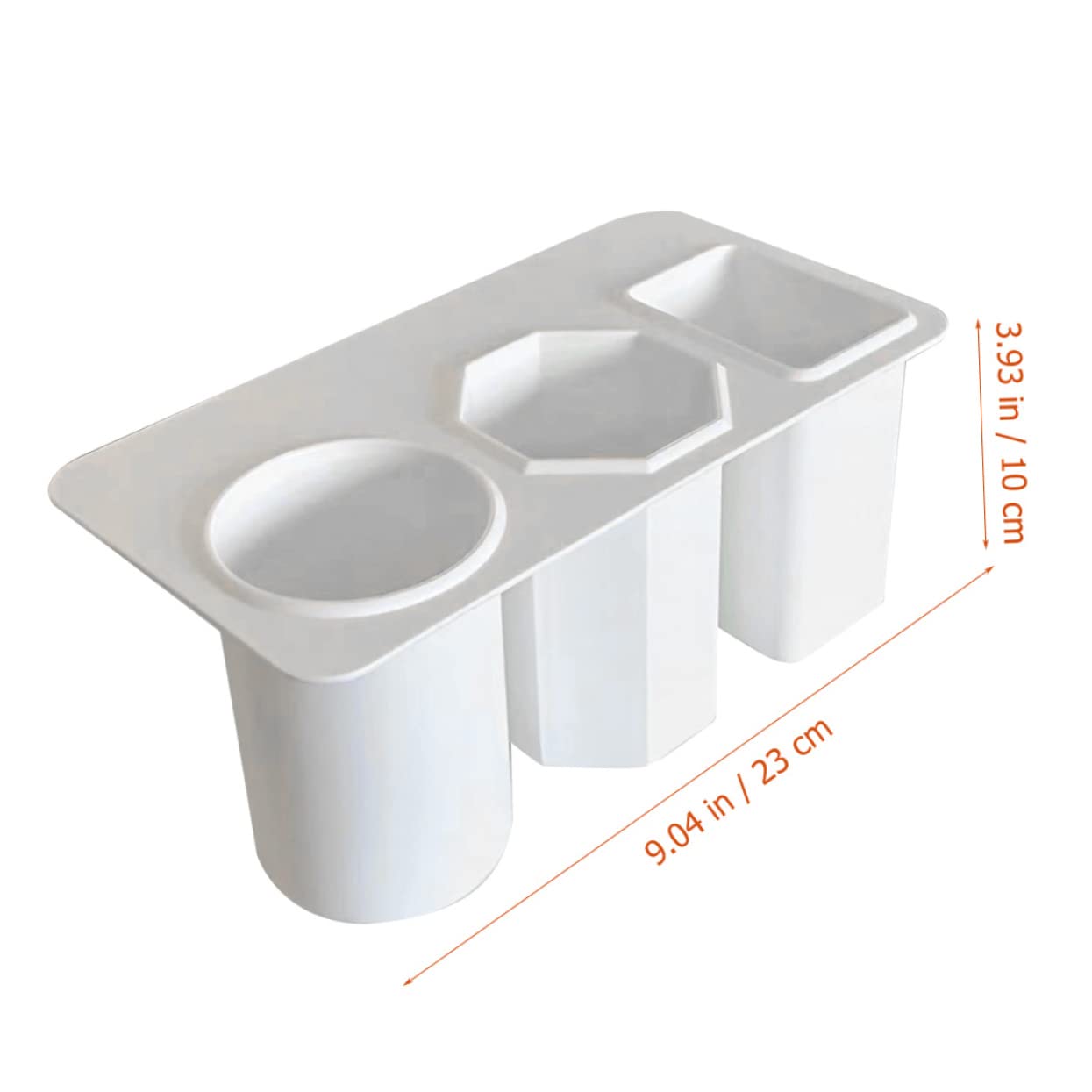 Portapenne da Scrivania a 3 Scomparti, 2 Pezzi, Plastico Bianco | Cassetti, Pulizia Facile, Design Semplice ed Elegante, Uso Versatile per Professionisti