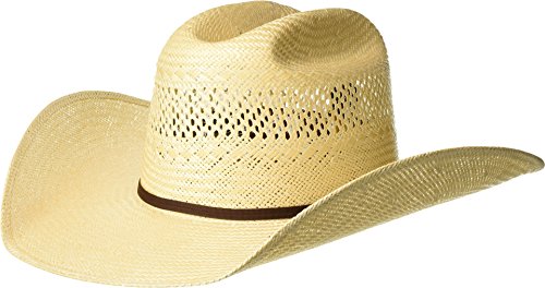 ARIAT Unisex Adult Leather Sweatband Americana Hat, Natural, 7-5/8