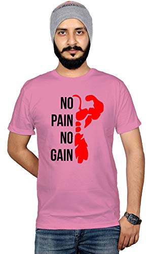 Image of Workshop Graphic Printed T-Shirt for Men & Women | Motivational Quote T-Shirts No Pain No Gain | Hindi Slogan Gym Yoga Tshirts | Round Neck Tees | 100% Cotton T Shirts | Half Sleeve Tshirt Onion