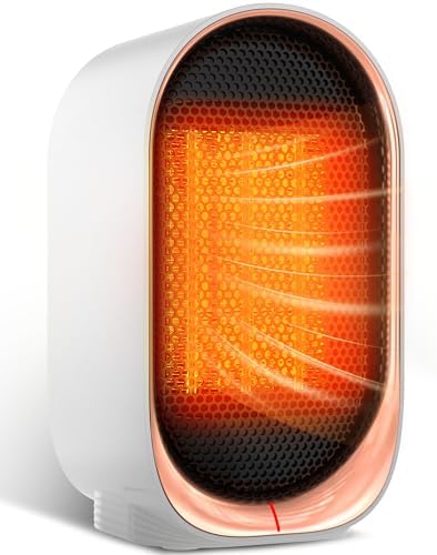 KIDEE Aquecedor de espaço pequeno, compacto com proteção contra s...